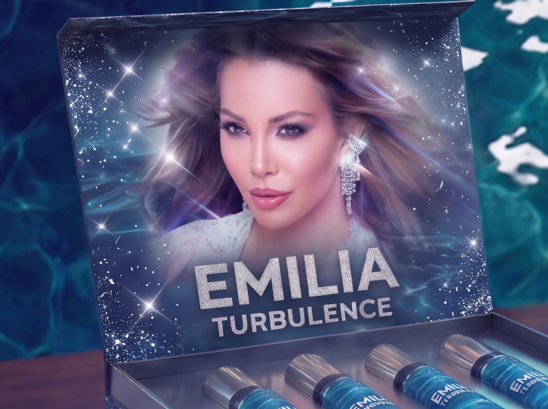 A blue and gold StarBox demonstrating a distinctive celebrity visual world